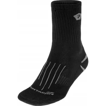 Pánské ponožky Černé prodyšné ponožky Ponožky Pentagon Iris Coolmax, velikost 42-44