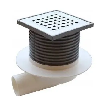 Vpusť podlahová boční NEPTUN D 50 mm, límec, nerez mřížka GATE, ENPRO