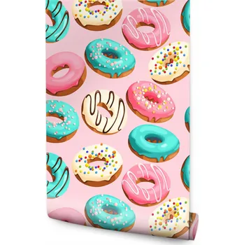 Fototapeta Tapeta v Rolích Barevné Sladké DONUTY Dekorace 3D