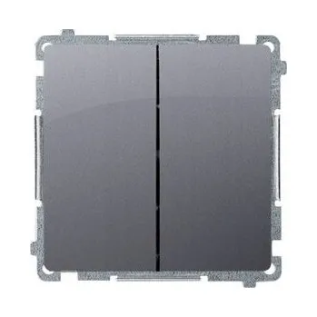 vypínač Dvojitý vypínač Kontakt-simon BMW5L.01/43 stříbrný