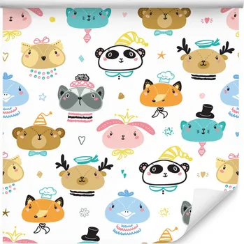 Tapeta 10m TAPETA pro děti s pandami, zvířátky a hvězdami