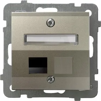 Elektrická zásuvka OSPEL AS GPK-1GS/p/45 Šikmá krabička/rámeček pro jednu Keystone zásuvku