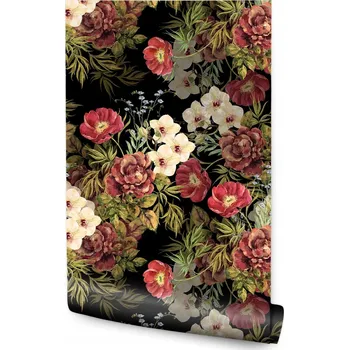 Fototapeta Tapeta v roli Akvarelová KYTICE Květin Pivoňky