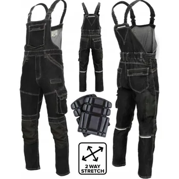 Pracovní obuv ELASTICKÉ zahradnické PRACOVNÍ kalhoty JEANS džínové BOZP + NÁKOLENÍKY XXL