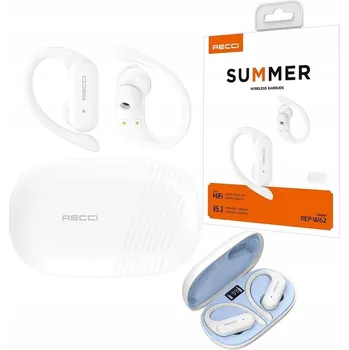 Sluchátka SLUCHÁTKA DO UŠÍ BEZDRÁTOVÁ BLUETOOTH 5.3 + KABEL POWERBANK TWS RECCI