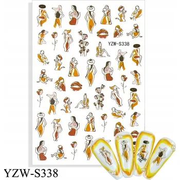 Samolepky na nehty line art S338