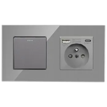 vypínač MECHANICKÝ SKLENĚNÝ KLÁVESOVÝ SPÍNAČ JEDNOPÓLOVÝ ZÁSUVKA USB-C