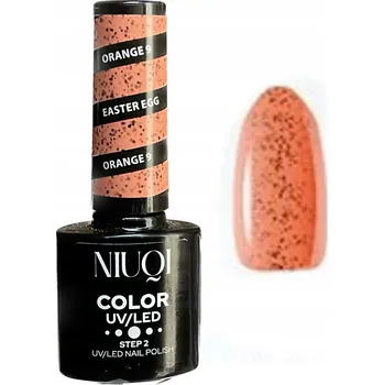 Přípravek na nehty NIUQI HYBRIDNÍ LAK NA NEHTY UV/LED 5ml EASTER EGG ORANGE 9 tečkovaný