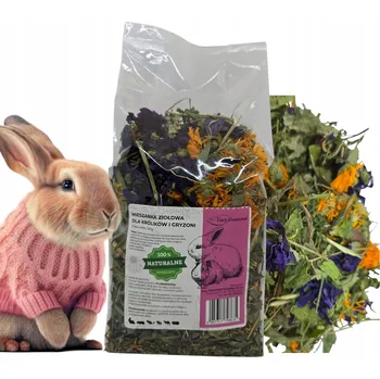 Krmivo pro hlodavce MIESZANKA ZIOŁOWA DLA KRÓLIKÓW I GRYZONI 300G PŘÍRODNÍ ČERSTVÉ BYLINKY