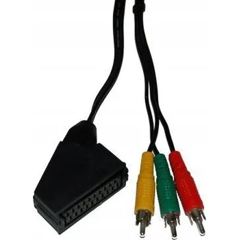Audio kabel Kabel Euro konektor (SCART) – 3x RCA (cinch) 1,2 m