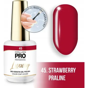 Lak na nehty 45. STRAWBERRY PRALINE - Profesionální hybridní lak s gelovou konzistencí