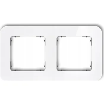 Rám na obraz Dvojitý Rámeček Karlik bílý