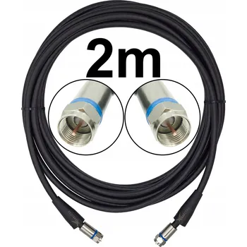 Anténní kabel Anténní kabel Barczak Koaxiální kabel 2x F konektor vnější černý 2 m