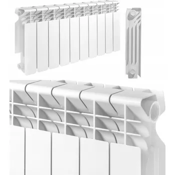 Radiátor ALUMINIOVÝ RADIÁTOR BÍLÝ 350x800 mm 10 ŽEBER