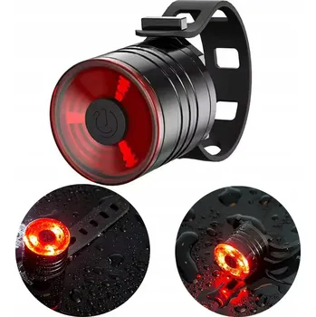 Cyklosvítilna VÝKONNÉ LED ZADNÍ SVĚTLO NA KOLO KULATÉ VODĚODOLNÉ