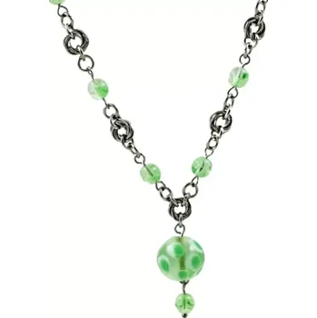 Náhrdelník Náhrdelník Zelenočiré kuličky