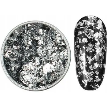 Pyłek Płatki Efekt Flakes Stříbrný