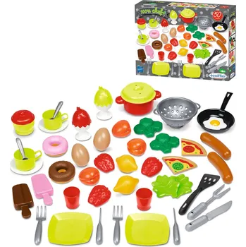 Dětské zboží Ecoiffier ECOIFFIER Kuchyňský baby set dětské nádobí + makety potravin 50ks