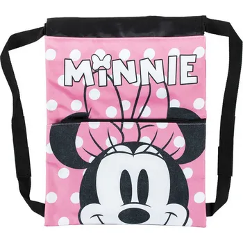 Sáček na přezůvky Minnie Mouse sportovní stahovatelný vak na záda 27x33cm