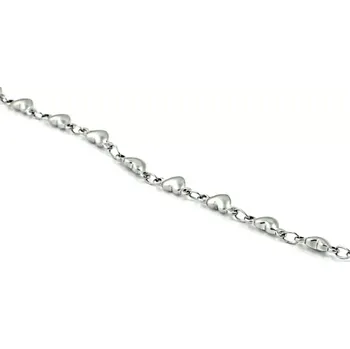 Náramek Řetízek na nohu srdíčkový