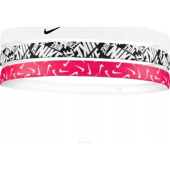 Čelenka ČELENKY DO VLASŮ NIKE HEADBANDS 3 KS BÍLÁ, ČERNÁ, RŮŽOVÁ N0002560114OS