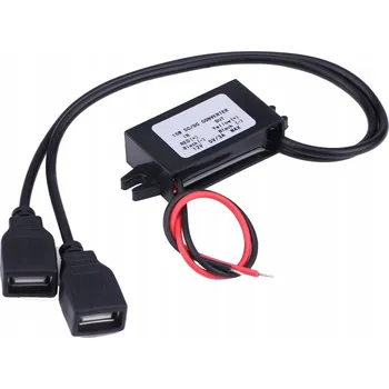 Měnič napětí 3A DC 12V na DC 5V Měnič Napětí Nabíječka 2XUSB