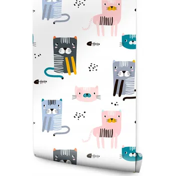 Fototapeta Tapeta pro děti - Veselé kočky /223430641