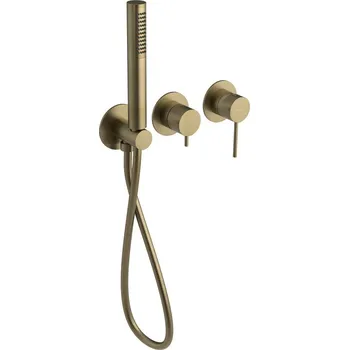 Sapho ULTRAMIX podomítková sprchová/vanová baterie s ruční sprchou, 2 výstupy, zlato mat UT045G