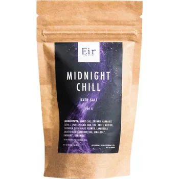 Koupelová sůl Eir Health Půlnoční chillivá do koupele sůl s CBD a levandulí 100 g bez THC