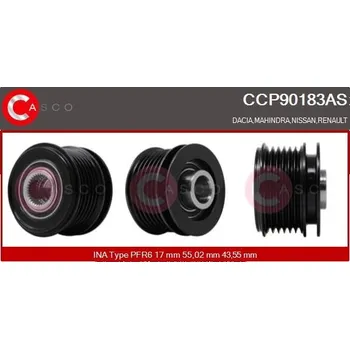 Alternátor Řemenice, generátor CASCO CCP90183AS