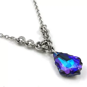 Náhrdelník Náhrdelník Swarovski baroko Heliotrope v kroužcích