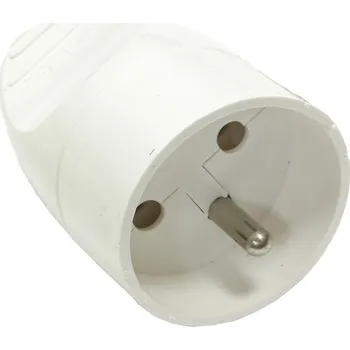 Elektrická zásuvka Přenosná zásuvka s uzemněním 16A 2P+Z 250V bílá GN-171