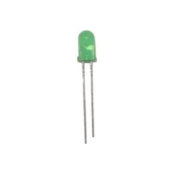 Polovodič LED dioda zelená 5mm 16mcd 10mA 40° SLR-56MG227F ___ [5 ks]
