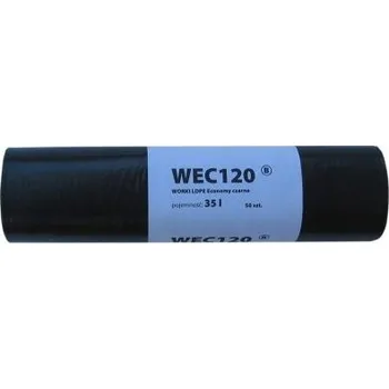 Pytle na odpadky SÁČKY NA ODPADKY 35 LITRŮ, MERIDA, LDPE, role 50 ks, barva černá