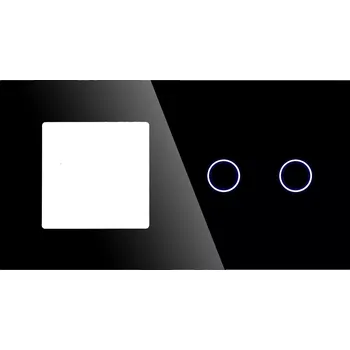 vypínač Rámeček dvojitý DC Smart Home černý