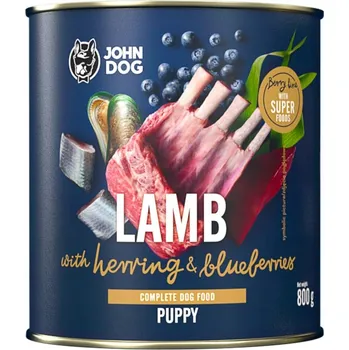 Krmivo pro psa John Dog Berry Junior Jehněčí a sleď 800g