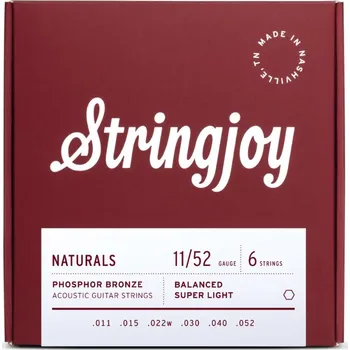 Struna pro kytaru a smyčcový nástroj Struny pro akustickou kytaru Stringjoy NATURALS Phosphor Bronze 11-52