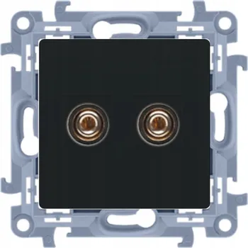 Elektrická zásuvka Telefonní zásuvka nástěnná Kontakt-simon černá