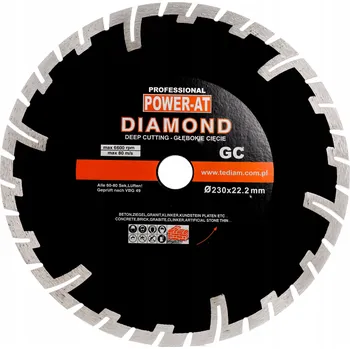 Řezný kotouč DIAMANTOVÝ KOTOUČ BETONOVÁ KOSTKA 230 HLUBOKÉ ŘEZÁNÍ