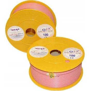 elektrický kabel Vodič LGY/H05V-K 1,00 mm2 100 m Růžový
