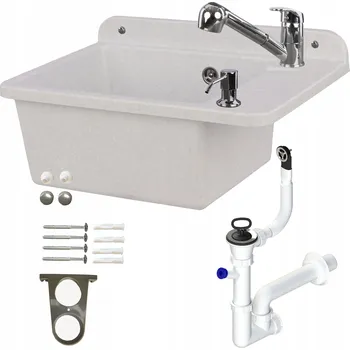 Granitový dřez Technický dřez pracovní komora baterie dávkovač