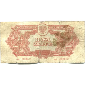POLSKO. 2 złote 1944. Série Aa.