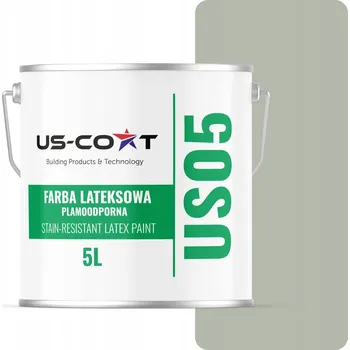 barva na zeď Latexová Barva na stropy a stěny US-Coat 5 l H1747 ODOLNÁ VŮČI ODĚRU SUPER KRYCÍ matná