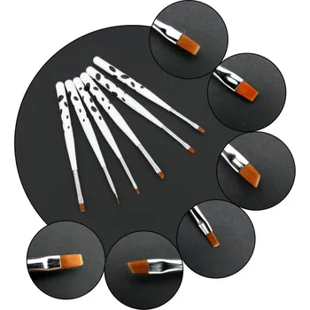 Sada štětců na gelové nehty 6 Ks