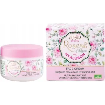 Pleťový krém Víceúčelový krém na obličej Victoria Beauty Růžový olej a kyselina hyaluronová den a noc 50 ml