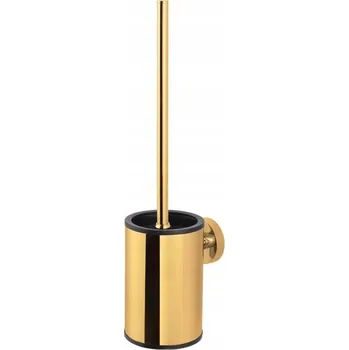 WC štětka WC ŠTĚTKA ZÁVĚSNÁ NÍZKÁ / KOVOVÁ NÁDOBA ZLATÁ LESKLÁ STELLA 07.433-G