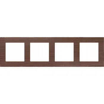 Rámeček čtyřnásobný Kontakt-simon hnědý