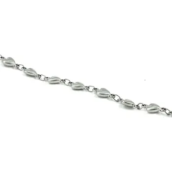 Náramek Řetízek na nohu srdcový