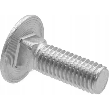 Šroub ŠROUB ZÁMKOVÝ S HLAVOU HRYBKOVOU 6x25 POZINK ŠROUBY 1kg