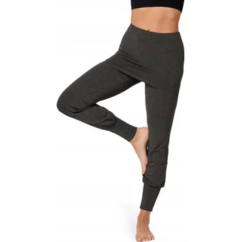Dámské legíny Jógové kalhoty se sukýnkou, dámské legíny BLV50-275 Tmavě šedá S